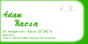 adam macsa business card